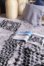 Cassandra Grey Boho Diamond Rug