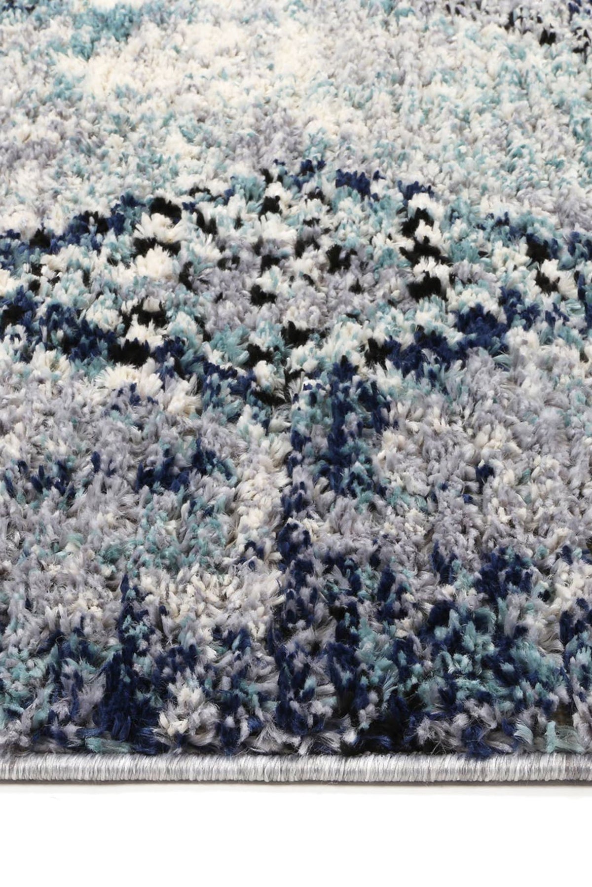 Cassandra Navy Blue Diamond Abstract Rug