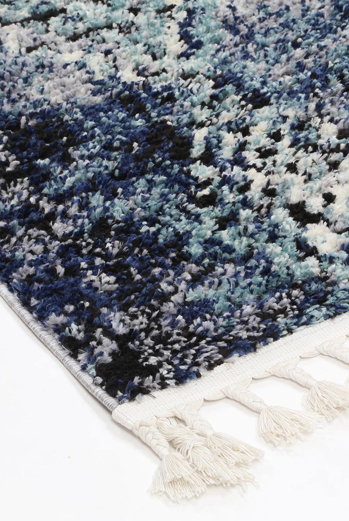 Cassandra Navy Blue Diamond Abstract Rug