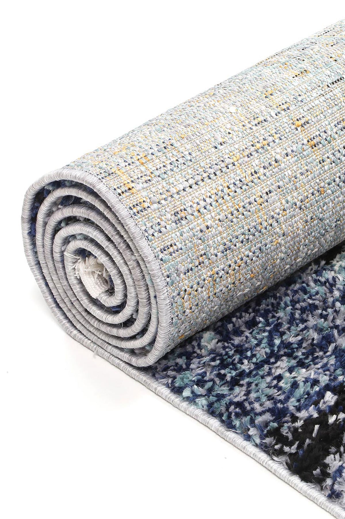 Cassandra Navy Blue Diamond Abstract Rug