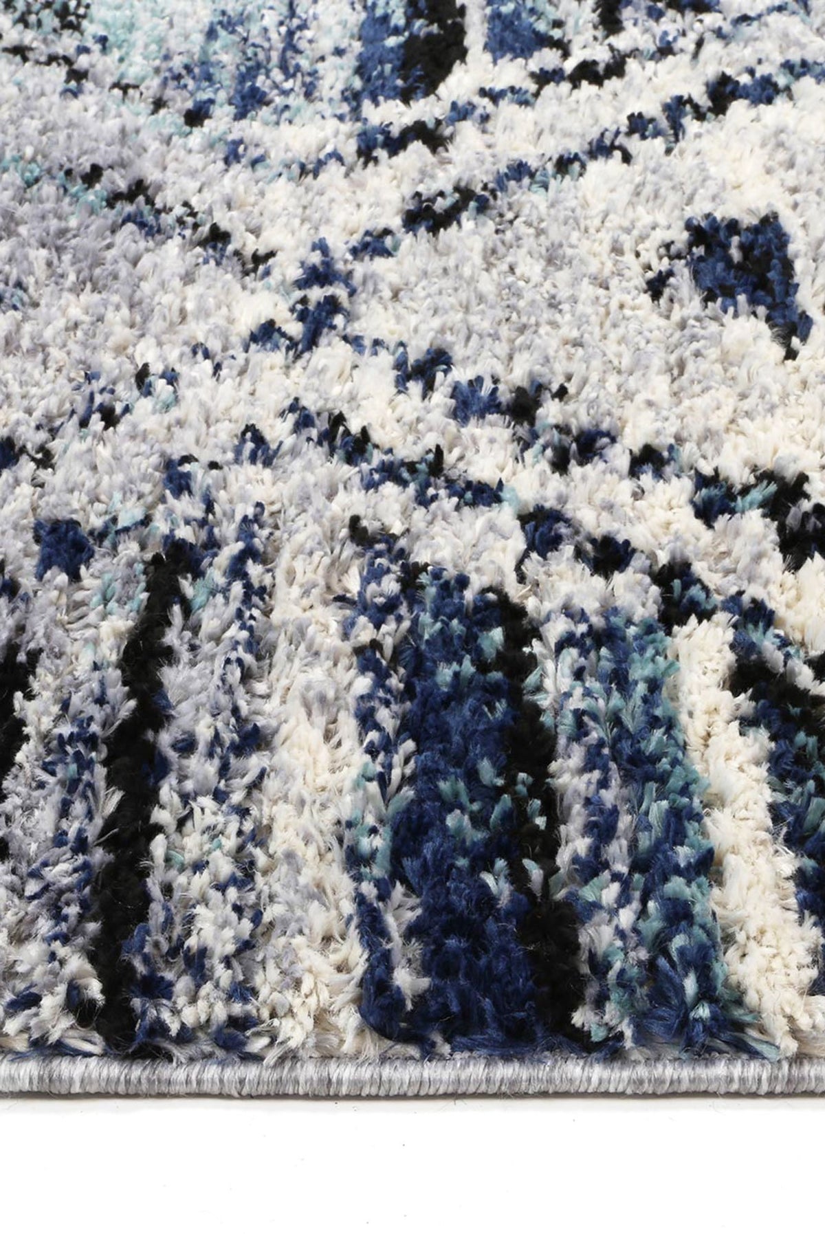 Cassandra Navy Blue Diamond Rug