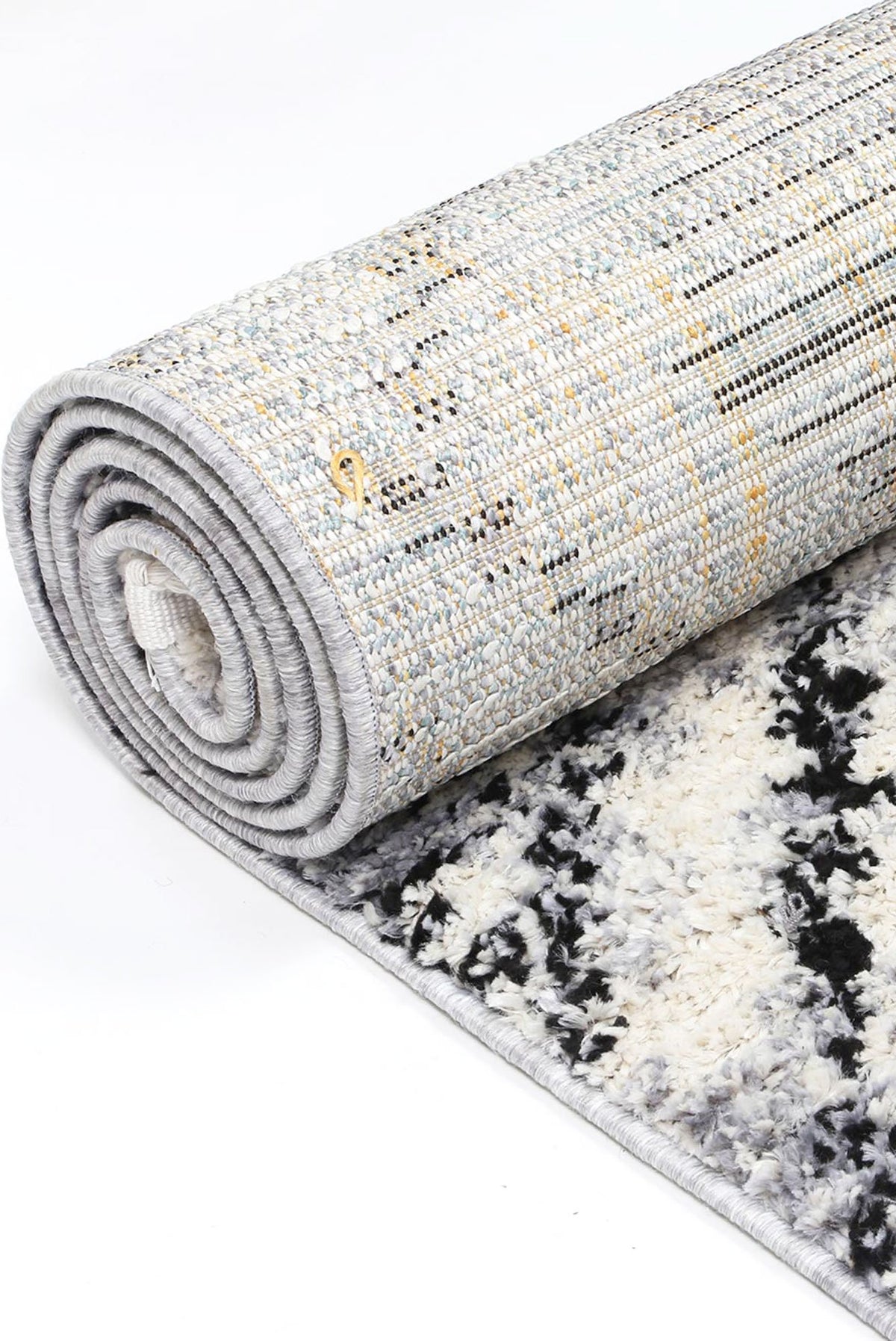 Cassandra Black White Diamond Rug