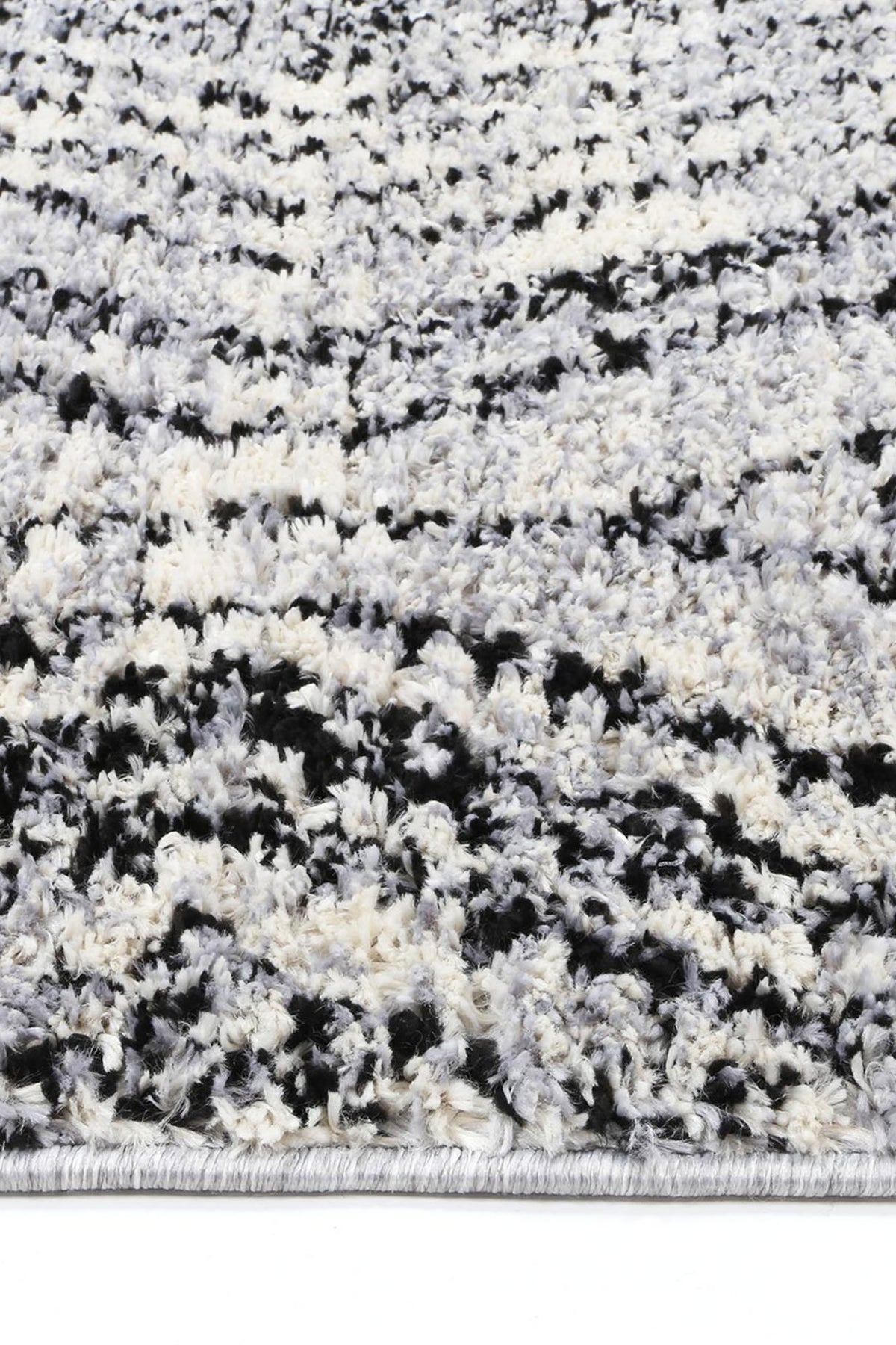 Cassandra Black White Geometric Rug