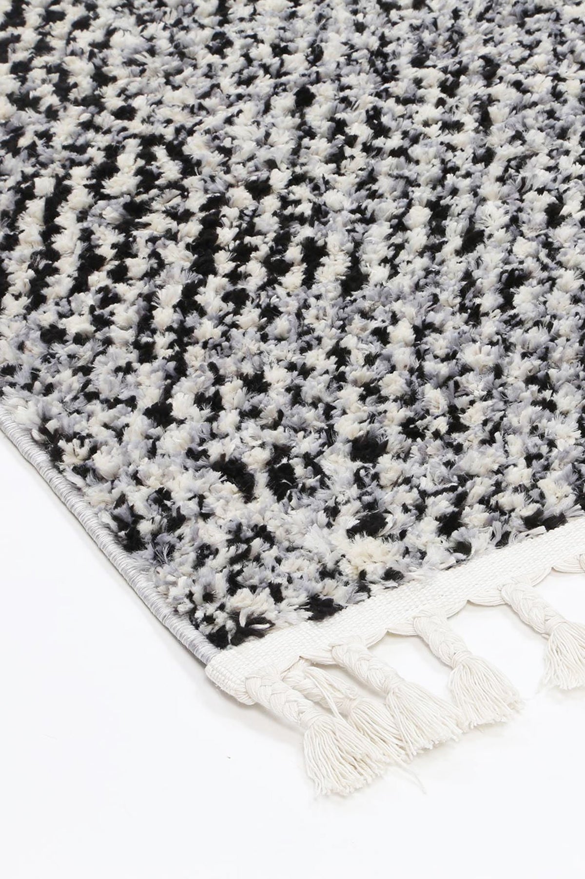 Cassandra Black White Geometric Rug