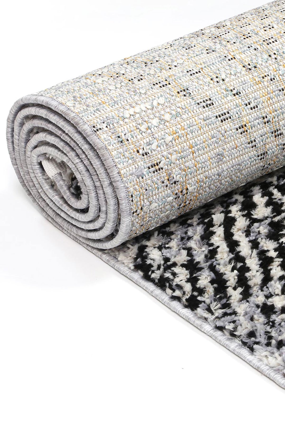 Cassandra Black White Geometric Rug