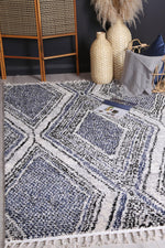 Cassandra Navy Blue Geometric Rug