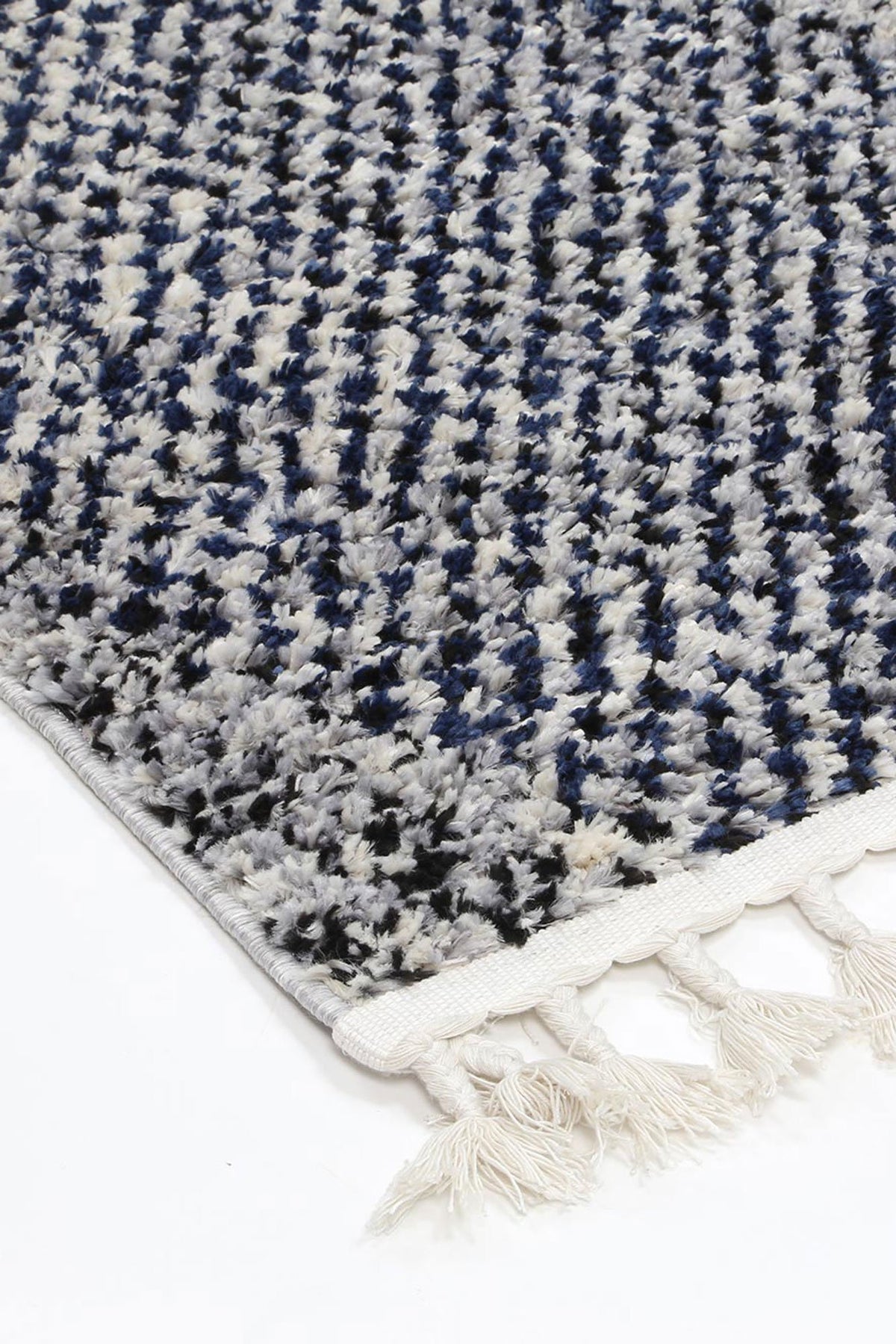 Cassandra Navy Blue Geometric Rug