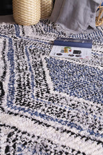 Cassandra Navy Blue Geometric Rug