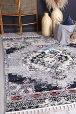 Cassandra Blue Grey Oriental Rug