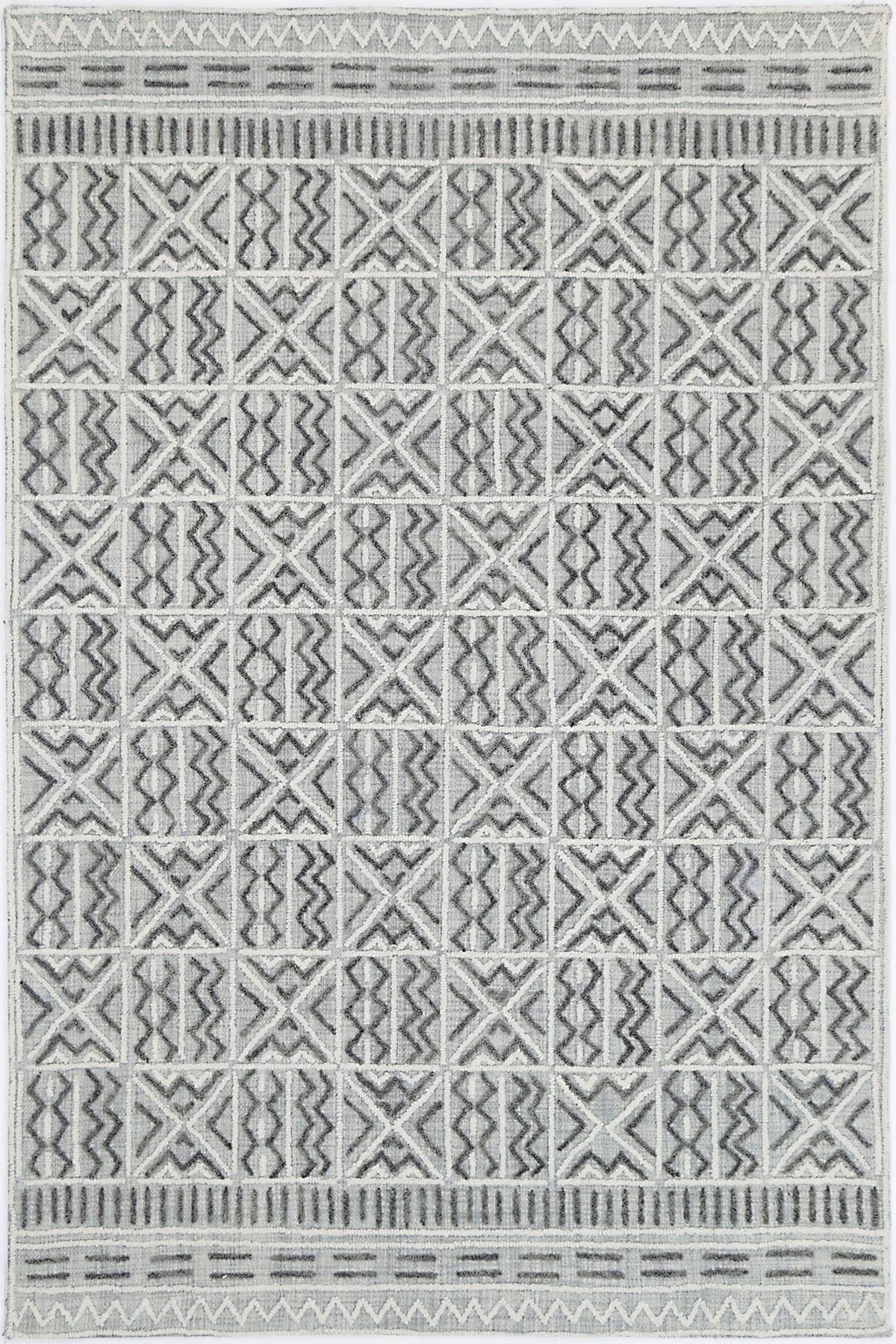 Hayes Criss Cross Light Grey Rug