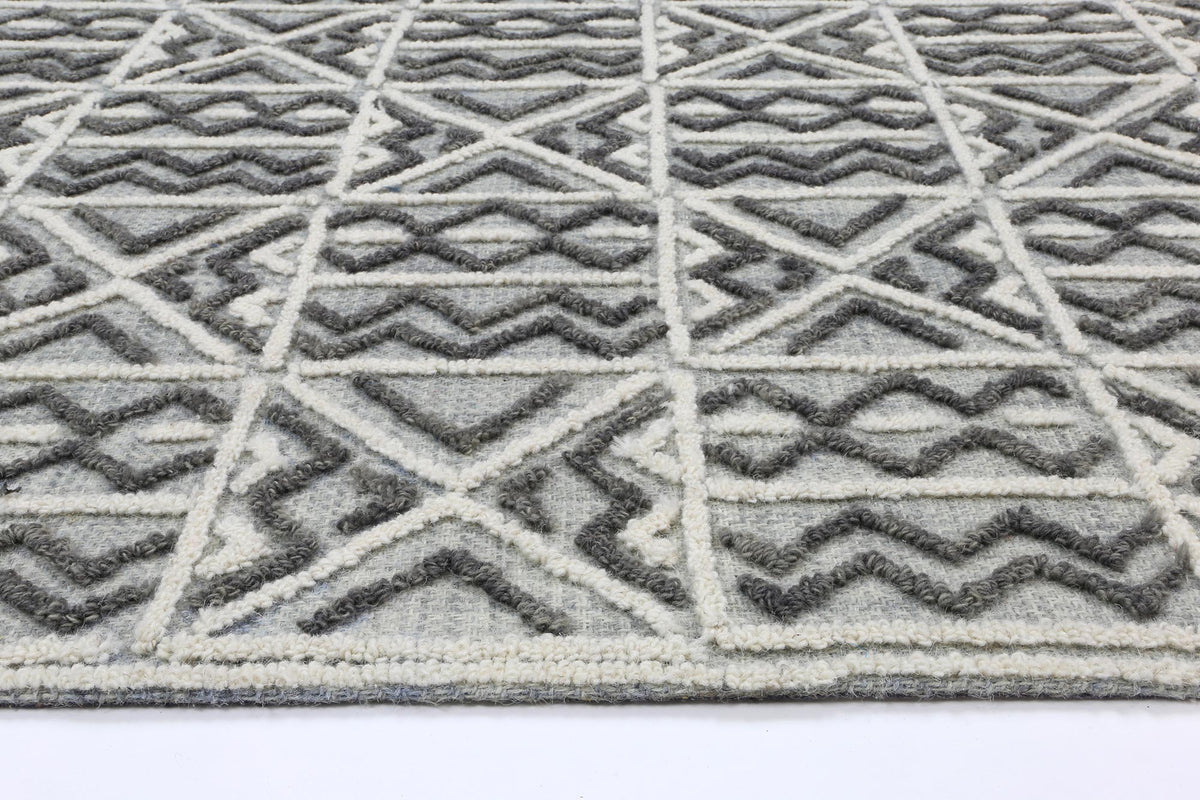 Hayes Criss Cross Light Grey Rug