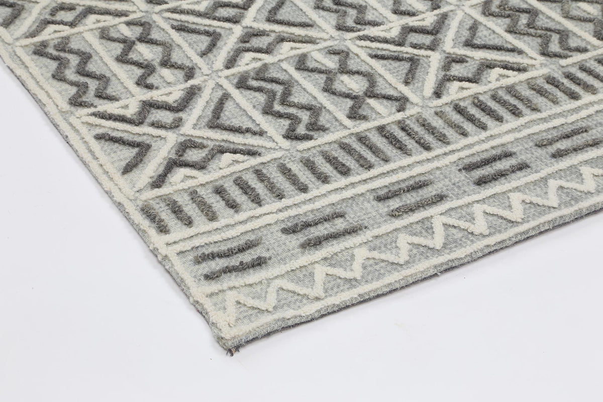 Hayes Criss Cross Light Grey Rug