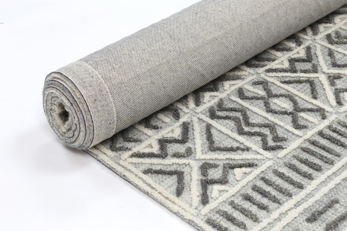 Hayes Criss Cross Light Grey Rug
