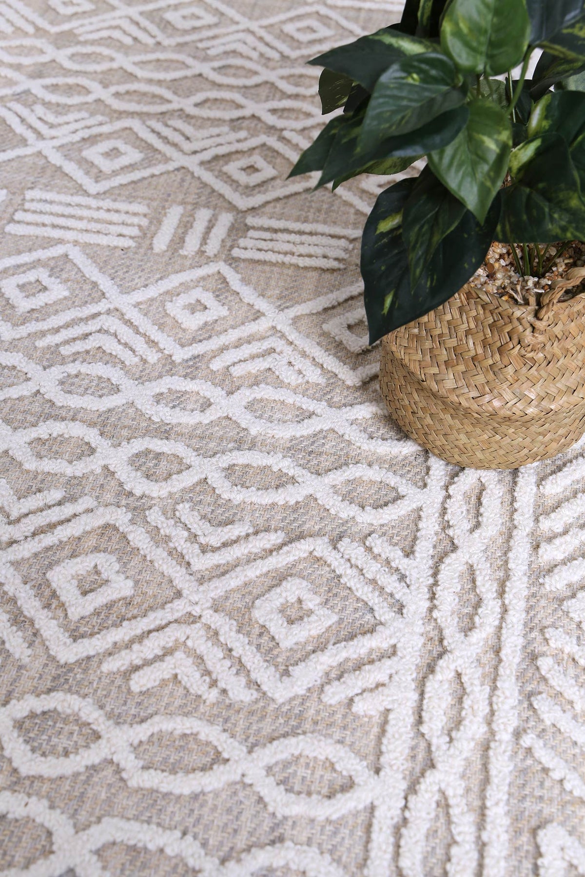 Hayes Tribal Beige Rug