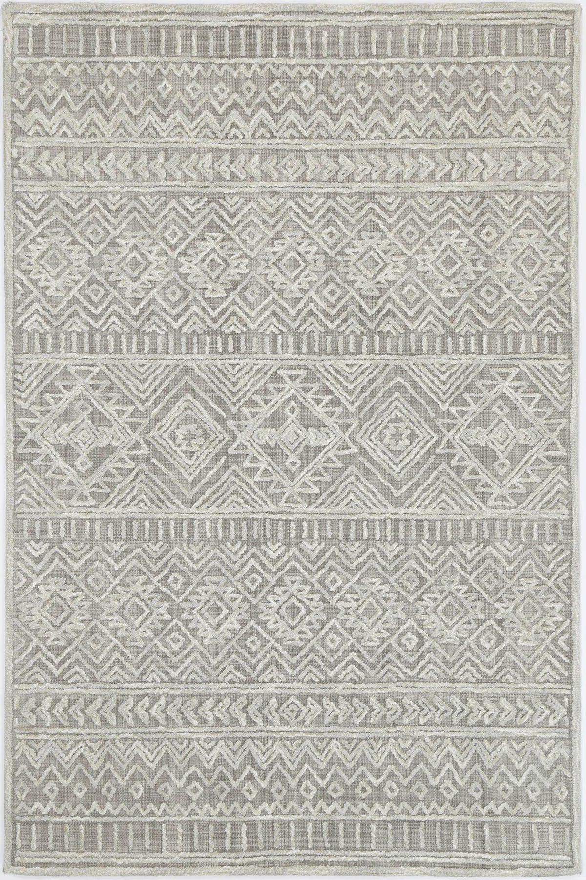 Hayes Tribal Light Grey Rug
