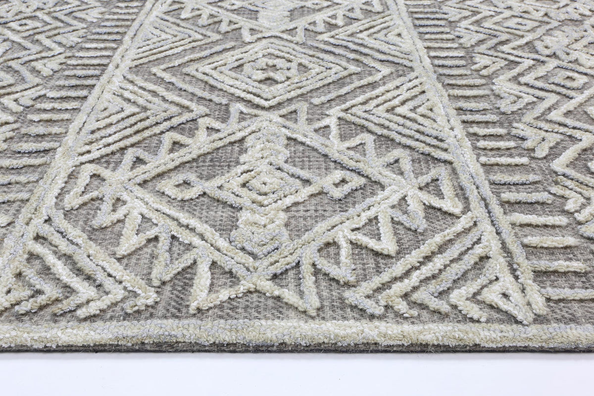 Hayes Tribal Light Grey Rug
