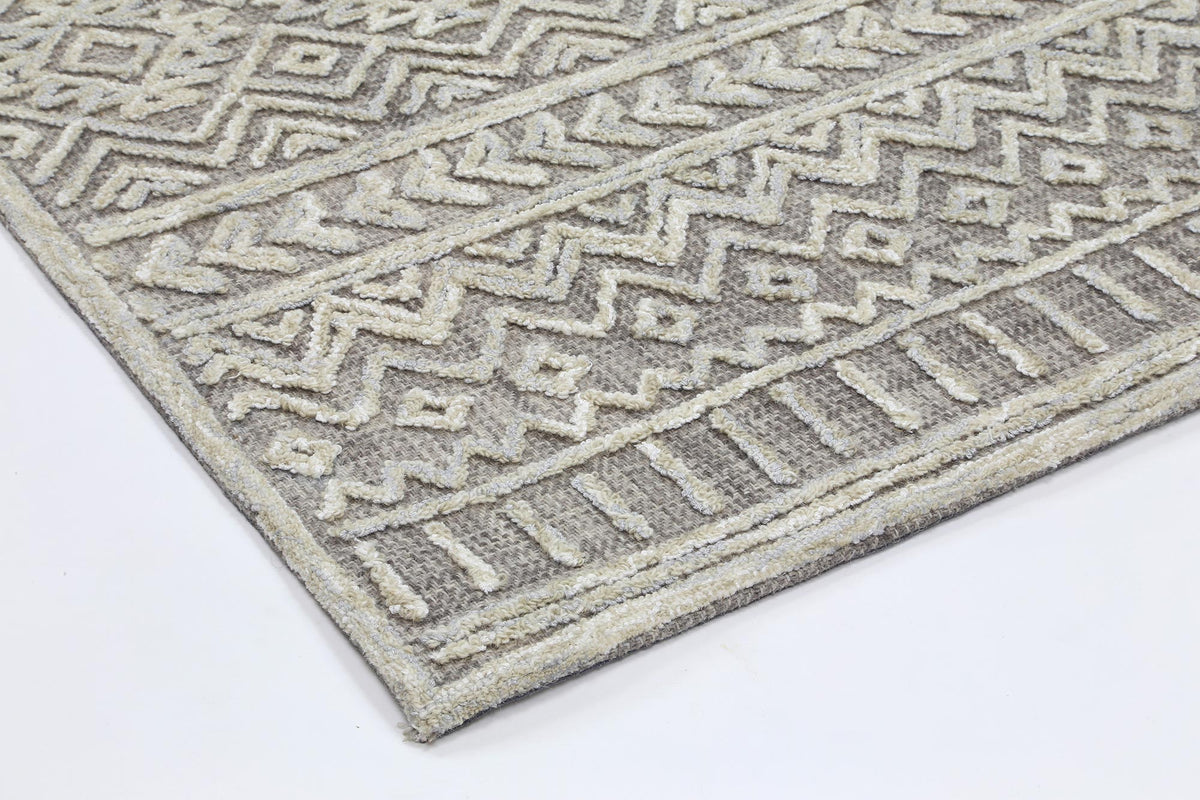Hayes Tribal Light Grey Rug