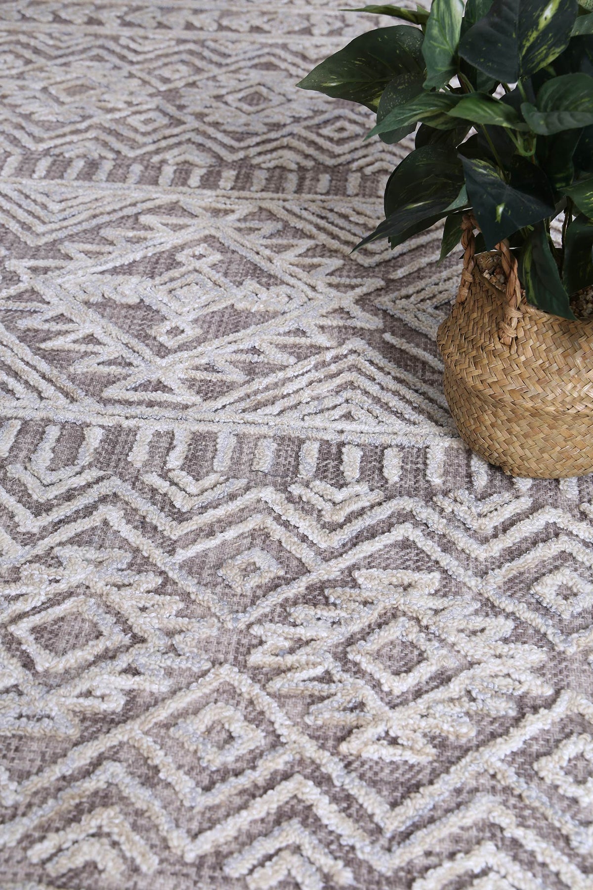 Hayes Tribal Light Grey Rug