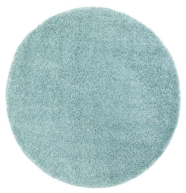Danso Shaggy Turquoise Blue Round Rug - The Rugs