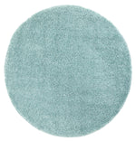 Danso Shaggy Turquoise Blue Round Rug - The Rugs