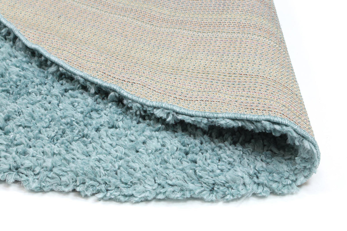 Danso Shaggy Turquoise Blue Round Rug - The Rugs