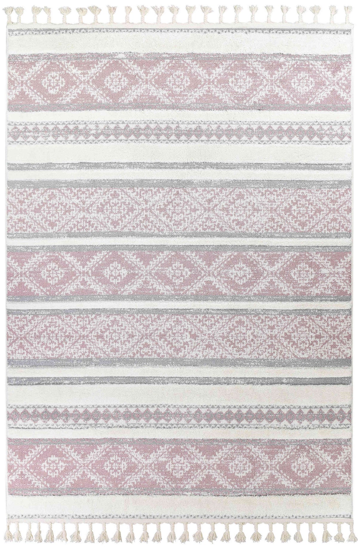 Gypsy Pink & Ivory Textured Tribal Rug, [cheapest rugs online], [au rugs], [rugs australia]