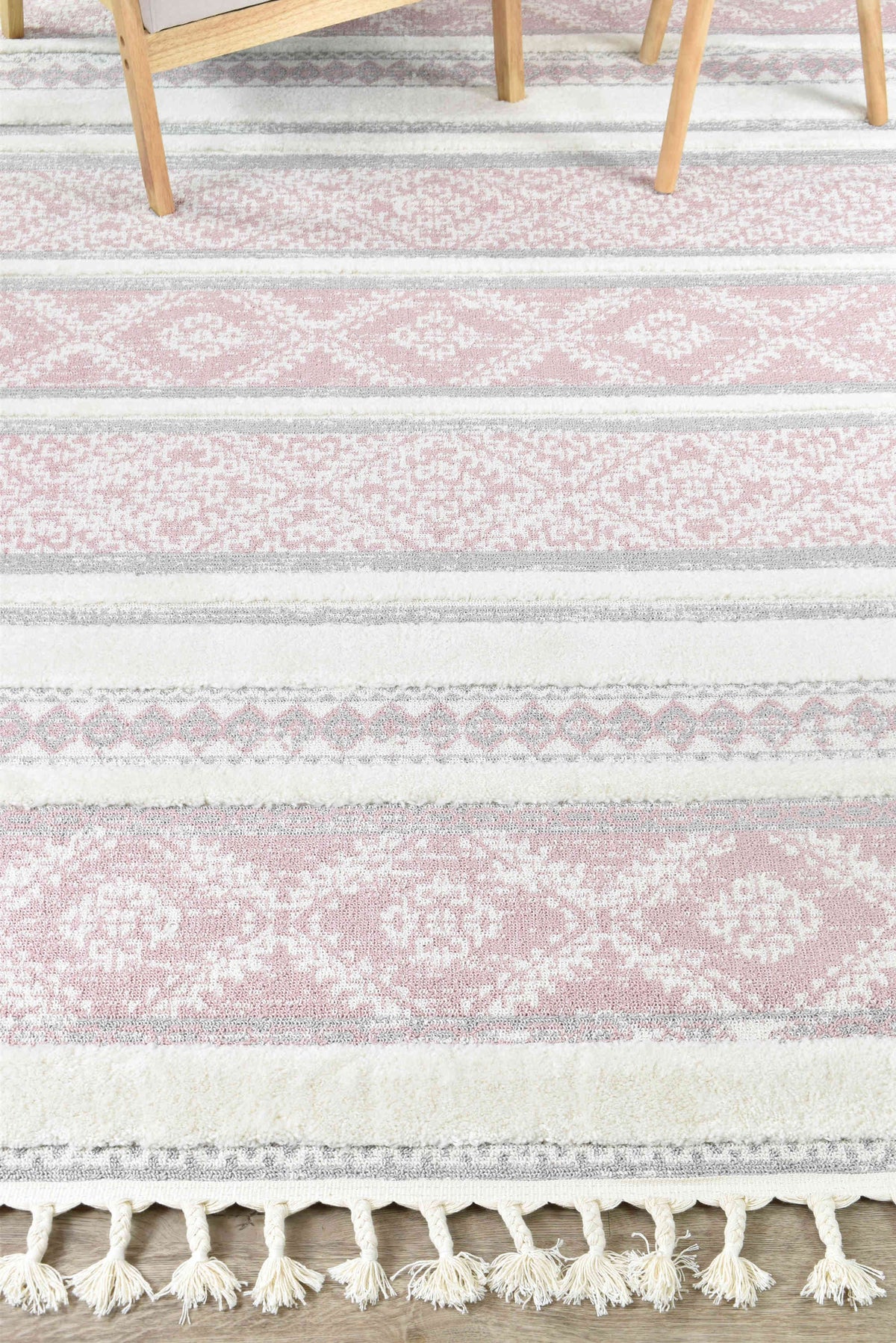 Gypsy Pink & Ivory Textured Tribal Rug, [cheapest rugs online], [au rugs], [rugs australia]