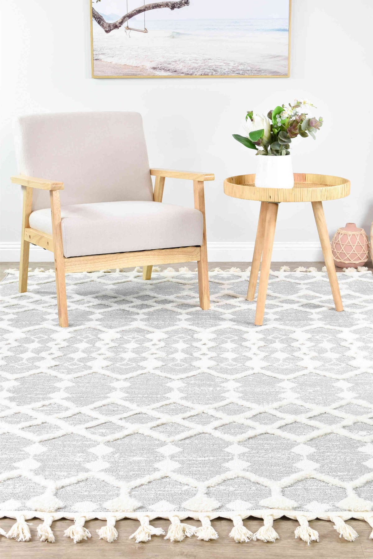 Gypsy Grey & Ivory Textured Tribal Rug, [cheapest rugs online], [au rugs], [rugs australia]