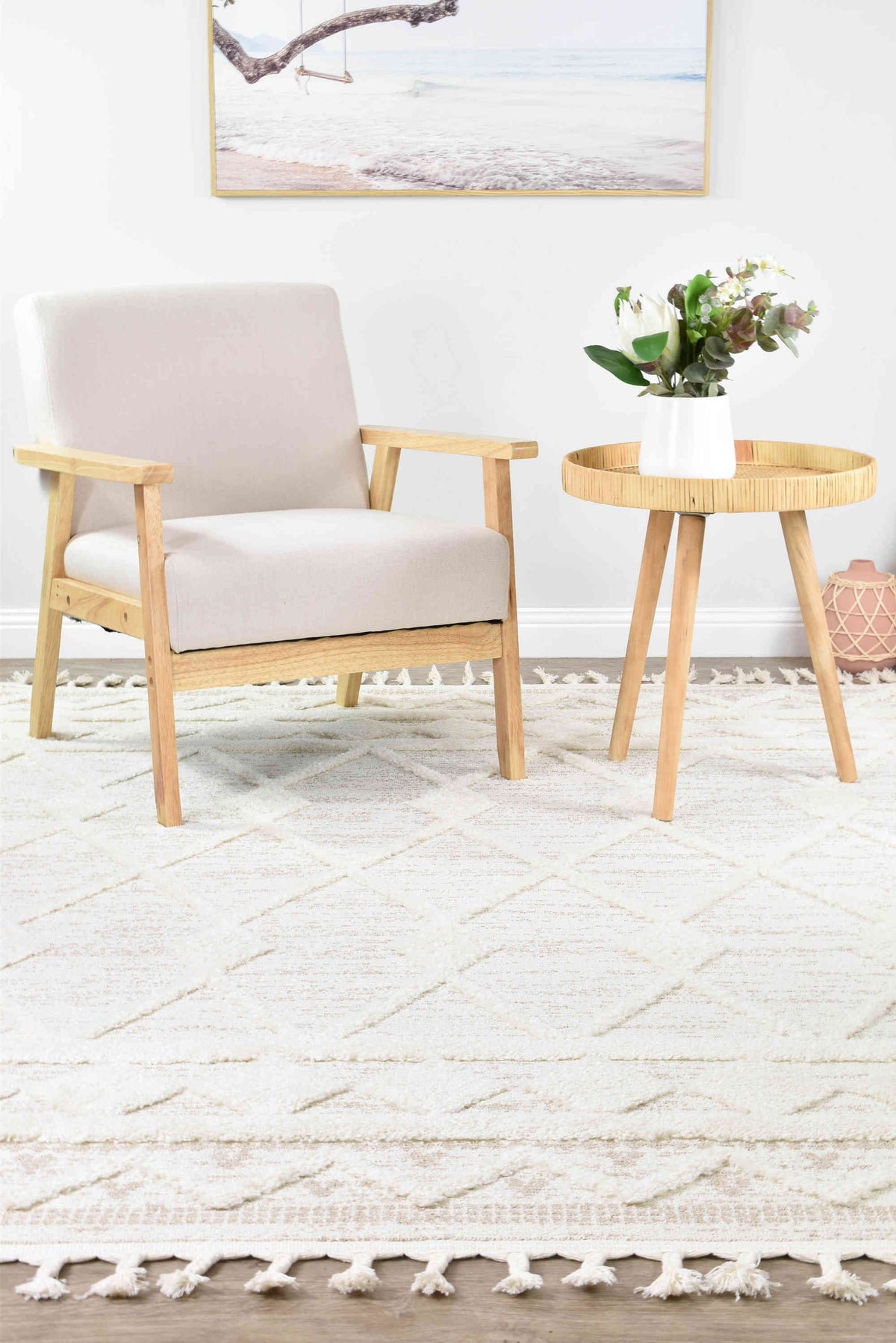 Gypsy Neutral & Ivory Textured Tribal Rug, [cheapest rugs online], [au rugs], [rugs australia]