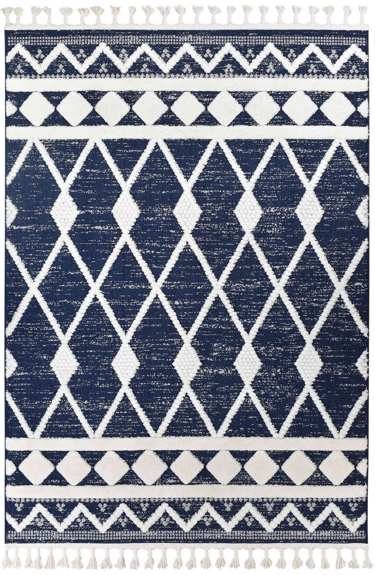 Gypsy Navy & Ivory Textured Tribal Rug, [cheapest rugs online], [au rugs], [rugs australia]