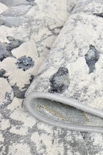 Zenith Blue Silver Grey Floral Runner Rug, [cheapest rugs online], [au rugs], [rugs australia]