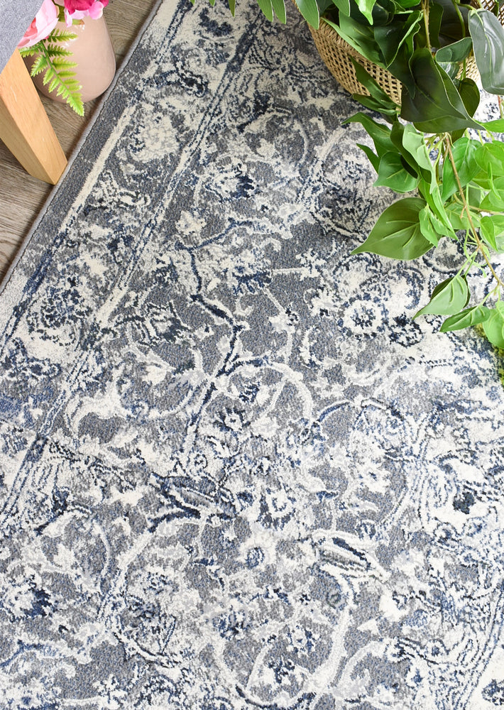 Zenith Silver Grey Blue Transitional Runner Rug, [cheapest rugs online], [au rugs], [rugs australia]