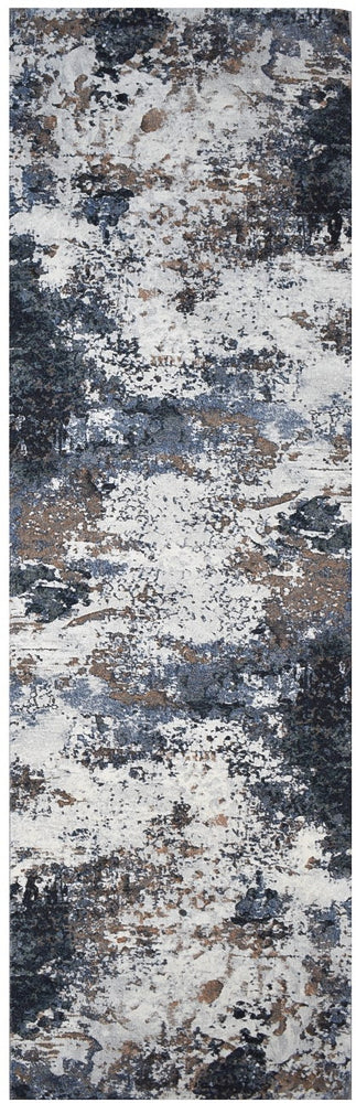 Zenith Silver Grey Blue Abstract Runner Rug, [cheapest rugs online], [au rugs], [rugs australia]