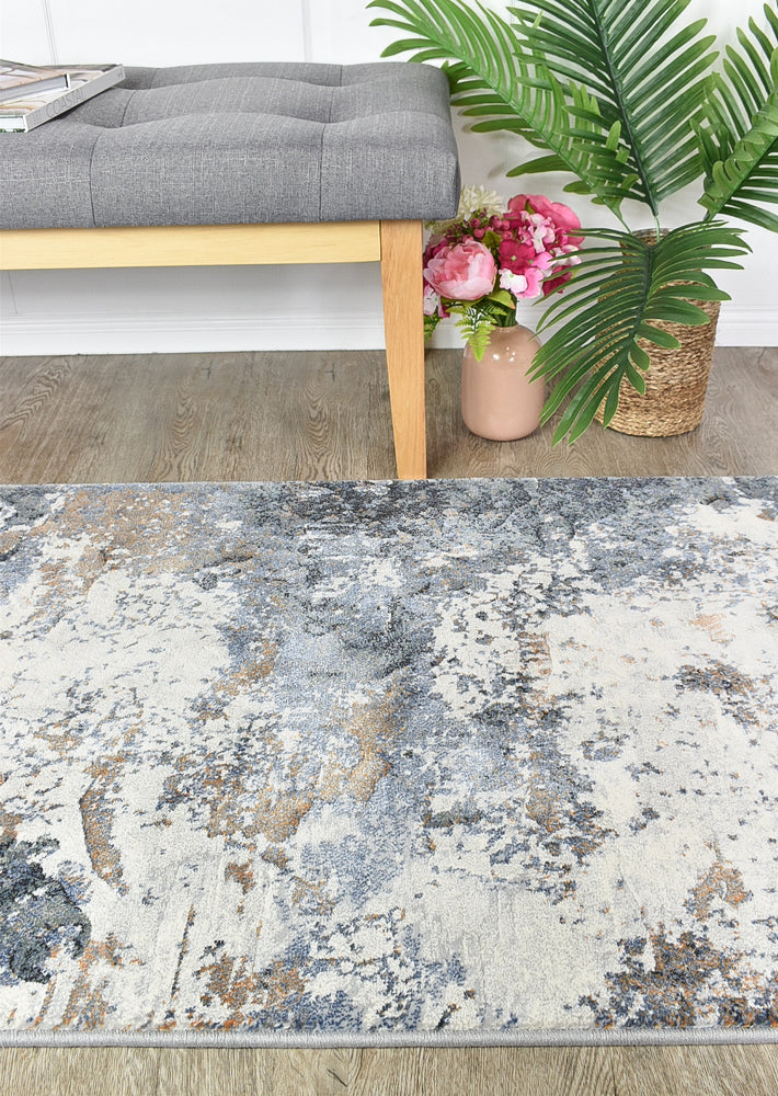 Zenith Silver Grey Blue Abstract Runner Rug, [cheapest rugs online], [au rugs], [rugs australia]