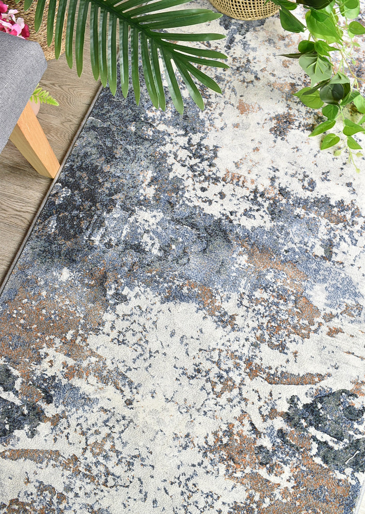 Zenith Silver Grey Blue Abstract Runner Rug, [cheapest rugs online], [au rugs], [rugs australia]