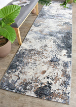 Zenith Silver Grey Blue Abstract Runner Rug, [cheapest rugs online], [au rugs], [rugs australia]