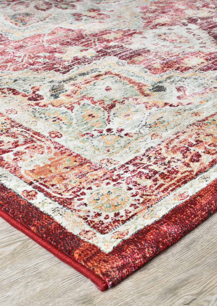Zenith Red Green Ivory Traditional Rug, [cheapest rugs online], [au rugs], [rugs australia]
