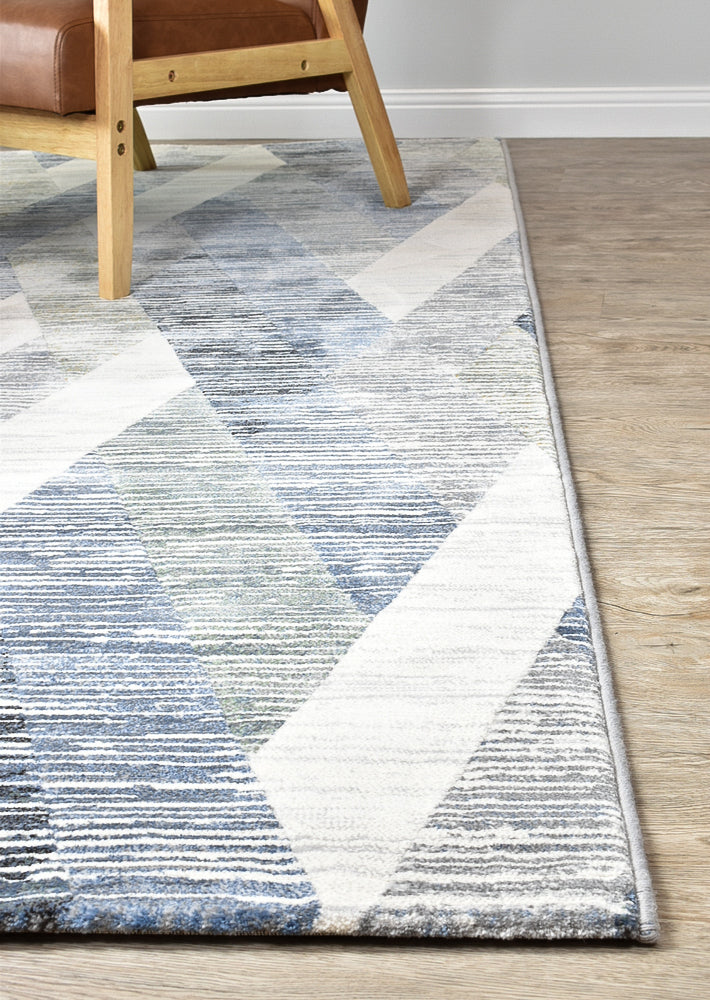 Zenith Blue Grey Geometric Contemporary Rug, [cheapest rugs online], [au rugs], [rugs australia]