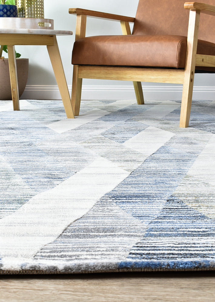 Zenith Blue Grey Geometric Contemporary Rug, [cheapest rugs online], [au rugs], [rugs australia]