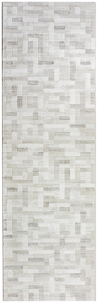 Zenith Cream Neutral Beige Patchwork Runner Rug, [cheapest rugs online], [au rugs], [rugs australia]