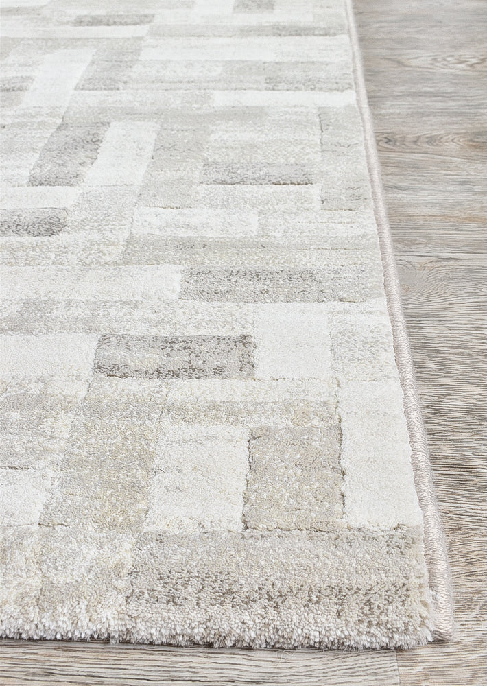 Zenith Cream Neutral Beige Patchwork Runner Rug, [cheapest rugs online], [au rugs], [rugs australia]