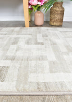 Zenith Cream Neutral Beige Patchwork Runner Rug, [cheapest rugs online], [au rugs], [rugs australia]