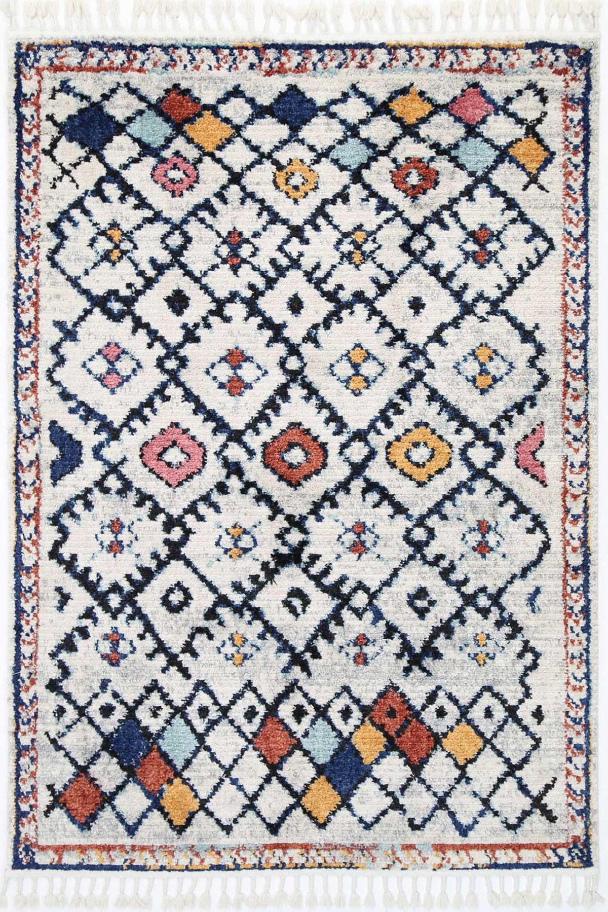 Pandora Boho Moroccan Ifran Blue Rug - The Rugs