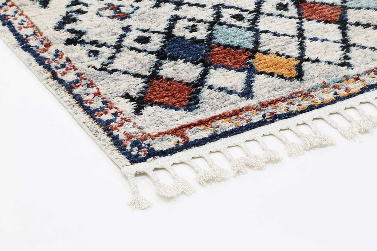 Pandora Boho Moroccan Ifran Blue Rug - The Rugs