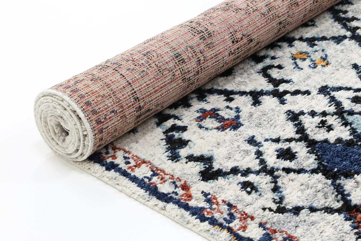 Pandora Boho Moroccan Ifran Blue Rug - The Rugs