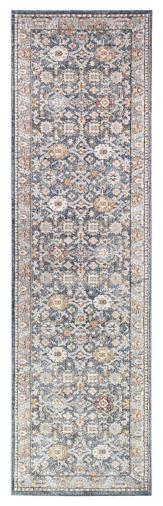 Ocean Breeze Dark Blue Transitional Runner Rug, [cheapest rugs online], [au rugs], [rugs australia]