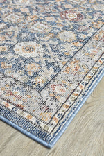 Ocean Breeze Dark Blue Transitional Runner Rug, [cheapest rugs online], [au rugs], [rugs australia]