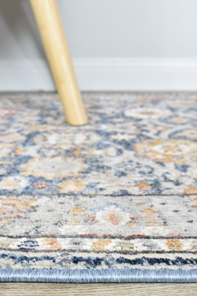Ocean Breeze Dark Blue Transitional Runner Rug, [cheapest rugs online], [au rugs], [rugs australia]