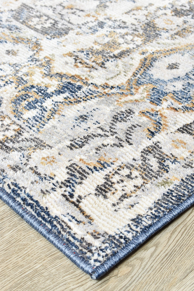 Ocean Breeze Dark Blue Transitional Grace Rug, [cheapest rugs online], [au rugs], [rugs australia]