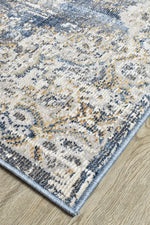 Ocean Breeze Dark Blue Transitional Grace Runner Rug, [cheapest rugs online], [au rugs], [rugs australia]
